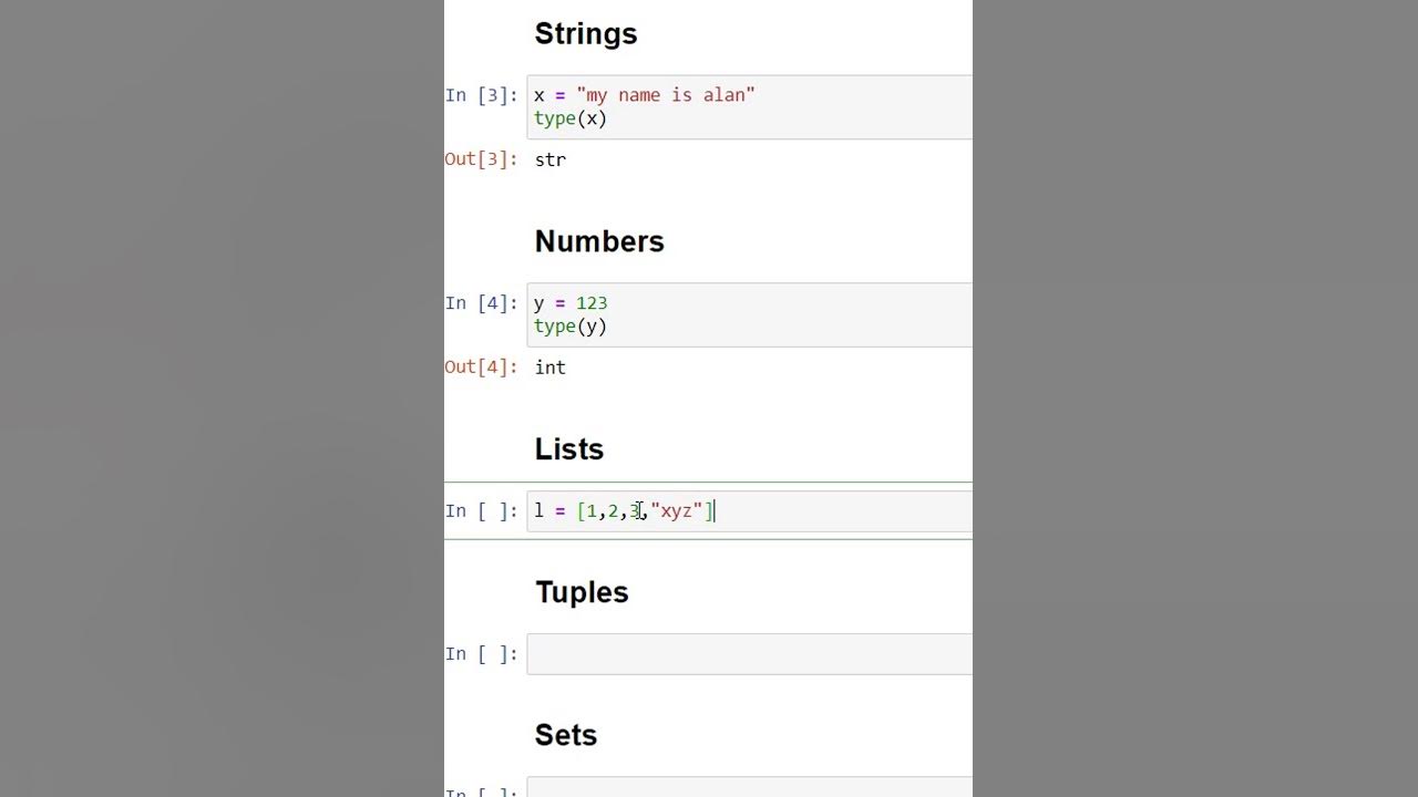4. Python Basics - Datatypes - Lists, Tuples, Dictionaries, Set, String ...