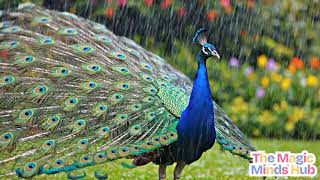 Peacock Dancing Alone in the Rainy Garden 🌧️🦚🌿 screenshot 3