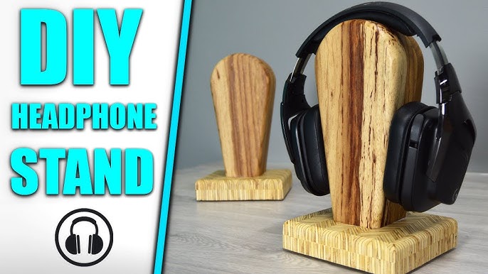 Wooden Headphone Stand, made from scrap wood : r/pcmasterrace