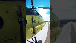 Большая желтая железная птица несет нас на рыбалку😀😀 #вертолет #нарыбалку #бахта #fishing