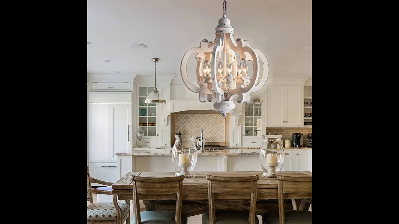 Vintage Wood Chandelier  ♡ YIASSU.COM