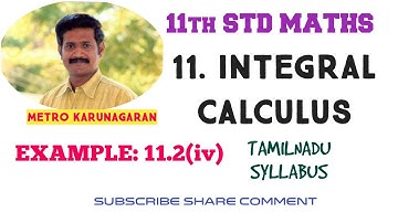 11th Std Maths Example 11.2(iv) Integrate the following with respect to x, 1/√1-x²