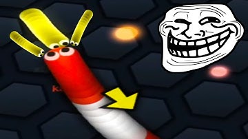 Slither.io - Troll Hackers - Small Snake vs Big Snake Funny Moments - Gameplay (iOS, Android)