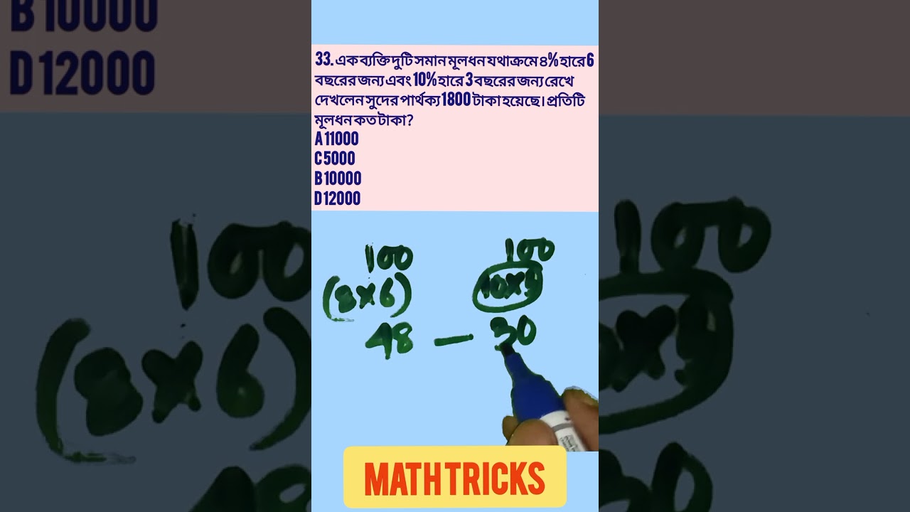 সরল সুদের ট্রিক্স|Simple Interest |