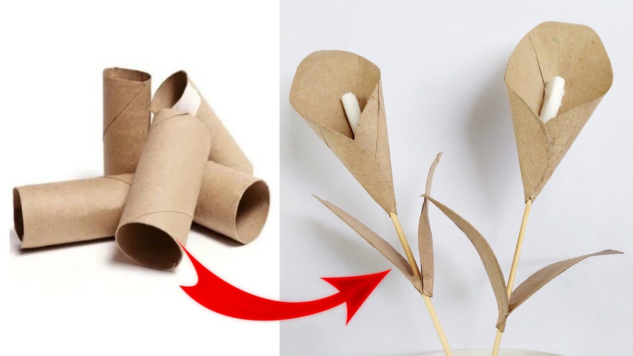 ideas bonitas de reciclaje/flores de rollos de papel higiénico/super nice recicling art ideas diy