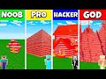 Minecraft Battle: NOOB vs PRO vs HACKER vs GOD: TNT BLOCK BASE HOUSE BUILD CHALLENGE / Animation