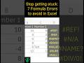 Excel Formula Errors That Get You Stuck
