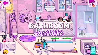 💜Bathroom Aesthetic Purple🚿| House Mansion Maker| Pazu Avatar World House Idea