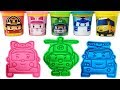 Play-Doh Molds & Toys Robocar Poli Learn Colors for Kids Tayo Amber Helly Roy Poli