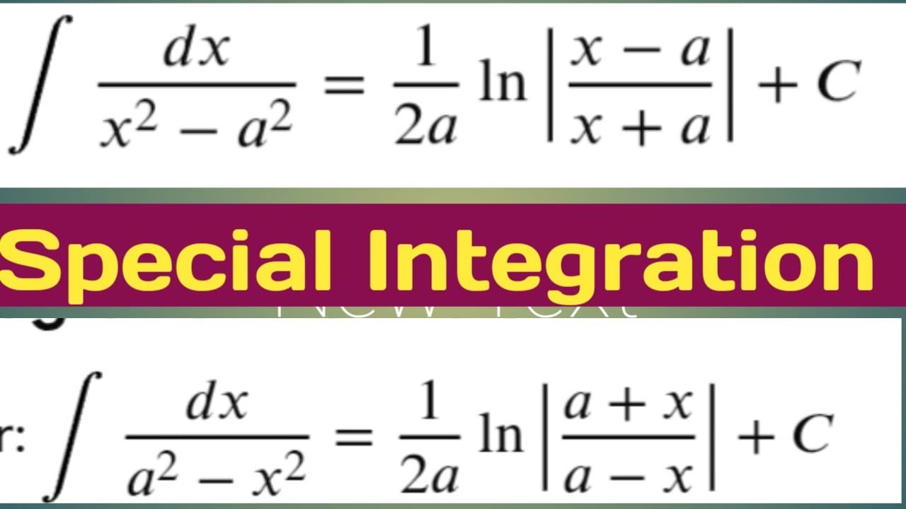 Special Integration Theorem / Special Integrals for 12th Science ...
