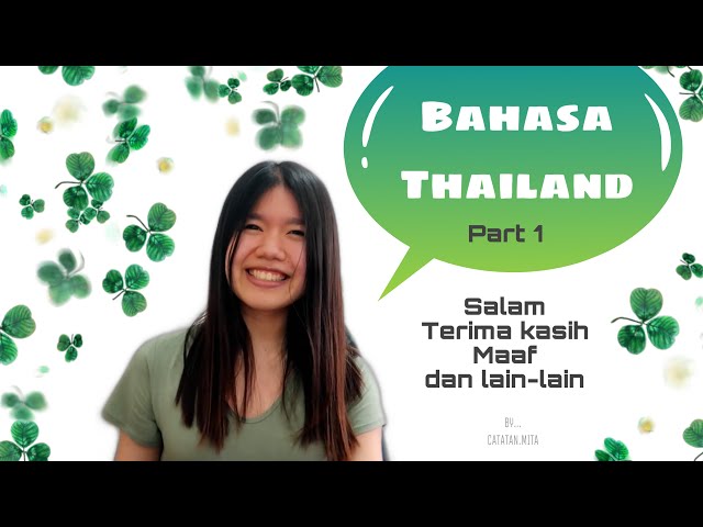 Belajar Bahasa Thailand 101 [Part 1] | 5 Kosakata Paling Dasar !! | CatatanMita class=