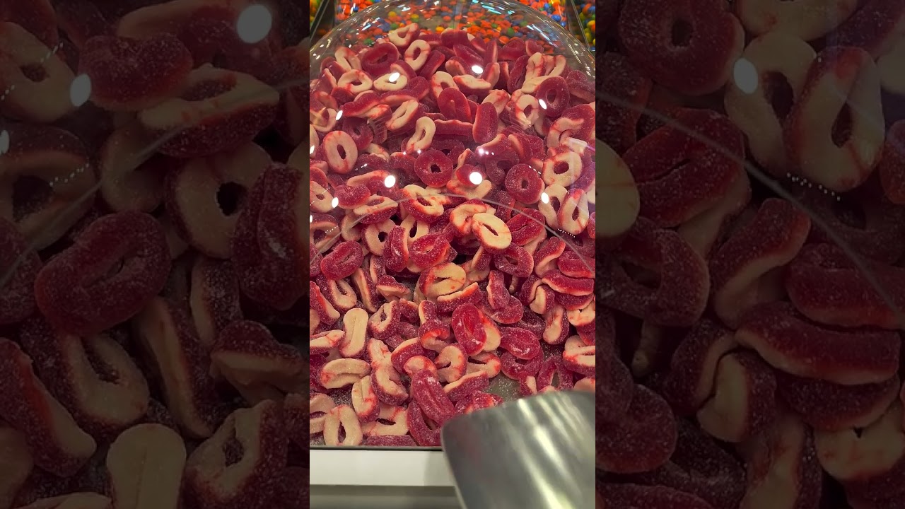 ASMR 🌈 SATISFYING CHERRY VANILA HARD CANDY. 