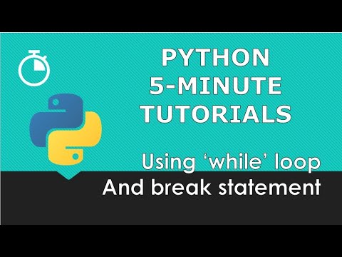 Using while-loop and 'break' statements | Python 5-Minute Tutorials ...