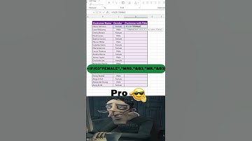 Add Mr. or Mrs. Automatically in Excel! ⚡ #shorts