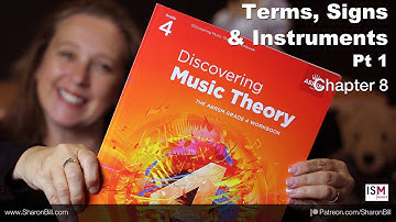 New ABRSM Music Theory Grade 4 Chapter 8 TERMS, SIGNS AND INSTRUMENTS (Part 1) - with Sharon Bill