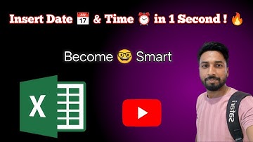Excel Shortcut Key for Date & Time | Type Date & Time in 1 Second! ⏱️🔥