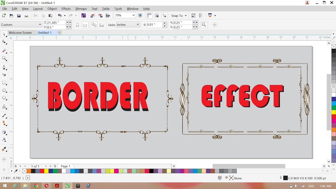 border effect - YouTube