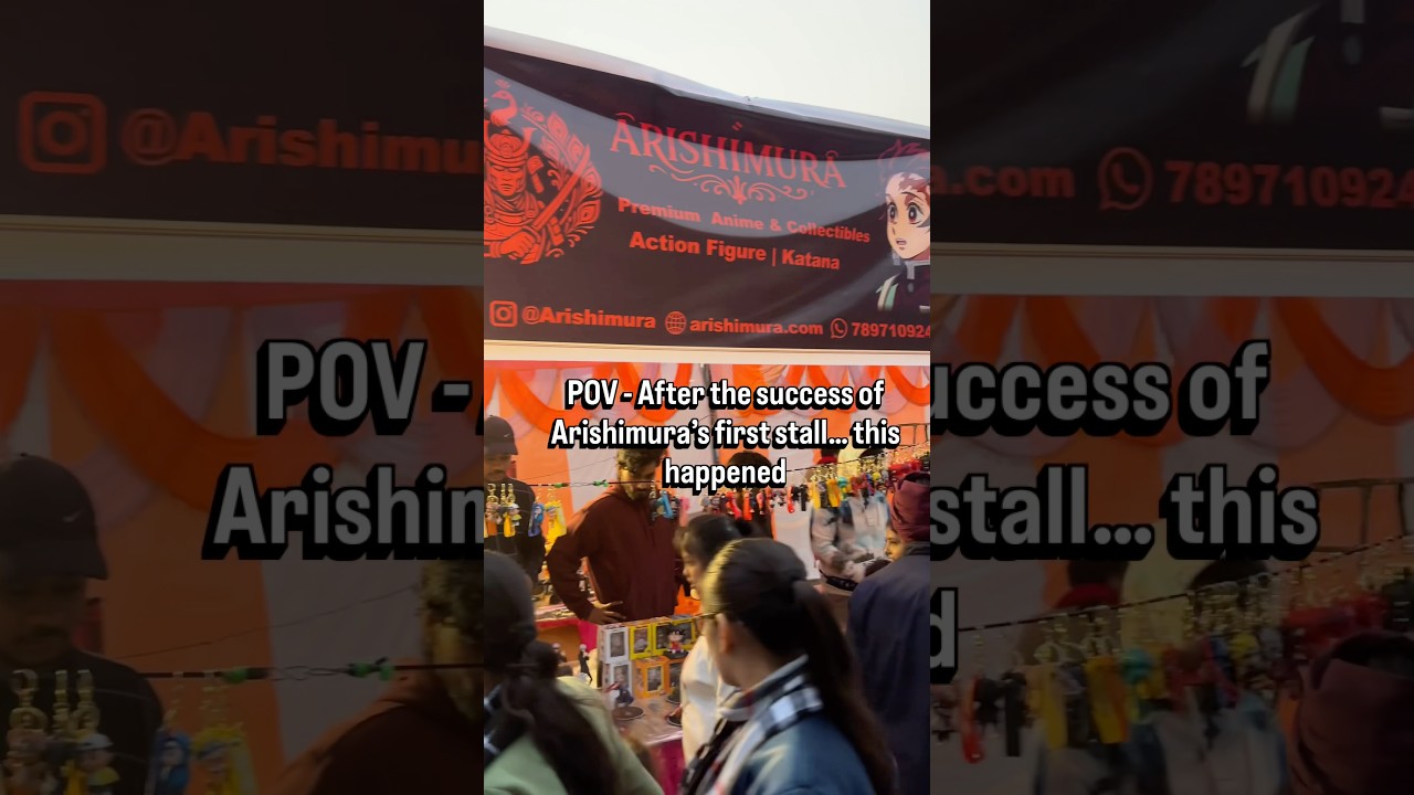 First Stall Success Celebration 😂🔥 | Arishimura Anime Merch Stall | 