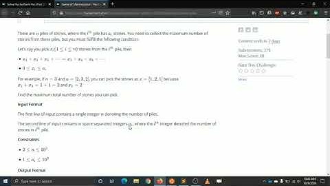Game of maximization | HackFest 2020 | HackerRank | Live Coding with Explanation