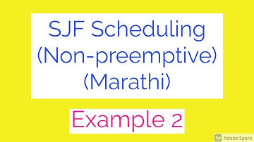 Shortest Job First (SJF) Non-preemptive Scheduling Example 2 in Marathi