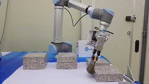 Cleaning  and Pick & Place of marble stone  with OnRobot VGC10 & RG2 Dual Gripper