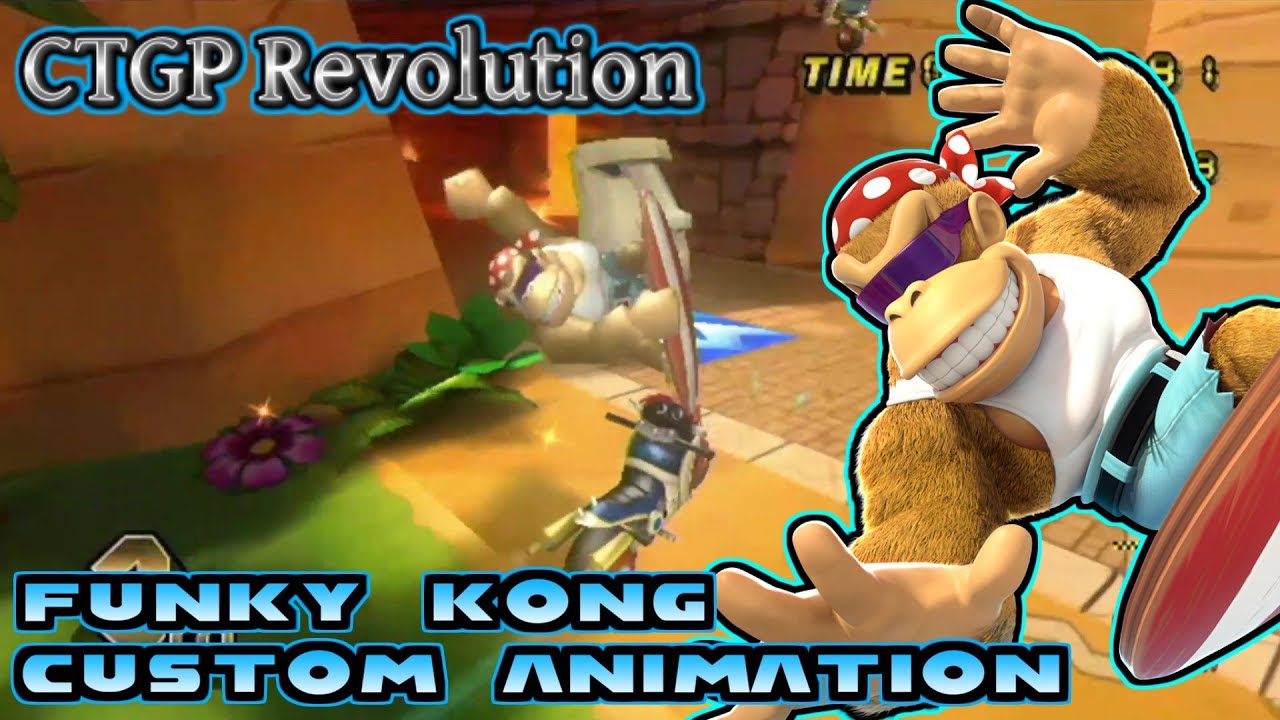 Funky Kong Custom Animation!!【マリオカートWii】【CTGP-R】【MarioKartWii】