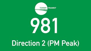 Tower Transit Trunk Bus Route 981 Direction 2 Hyperlapse screenshot 5