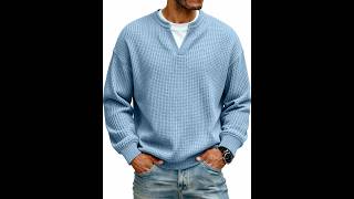 The Waffle Weave V Neck Sweatshirt