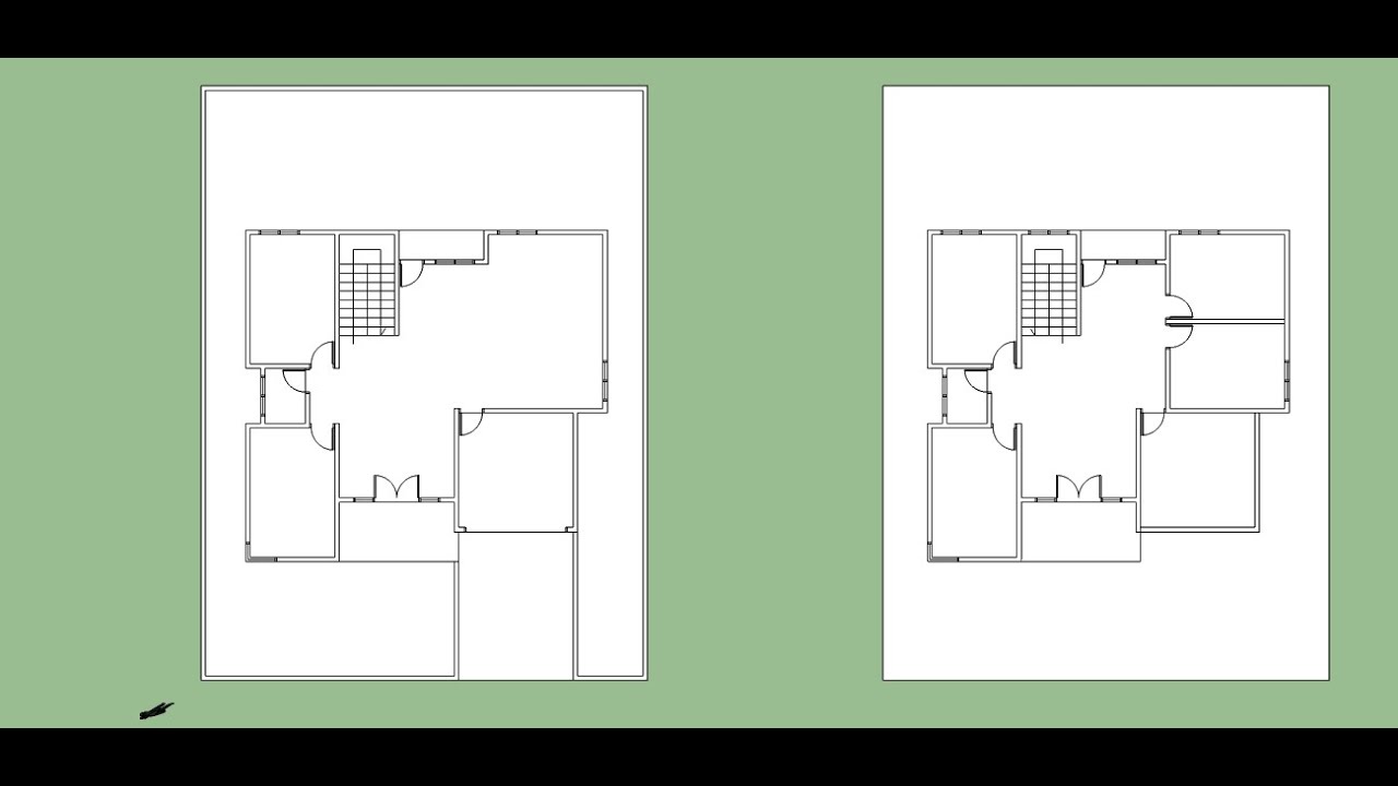 Cara menggambar Denah  Rumah  2 Lantai dengan Sketchup  YouTube