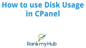 How to use disk usage in CPanel