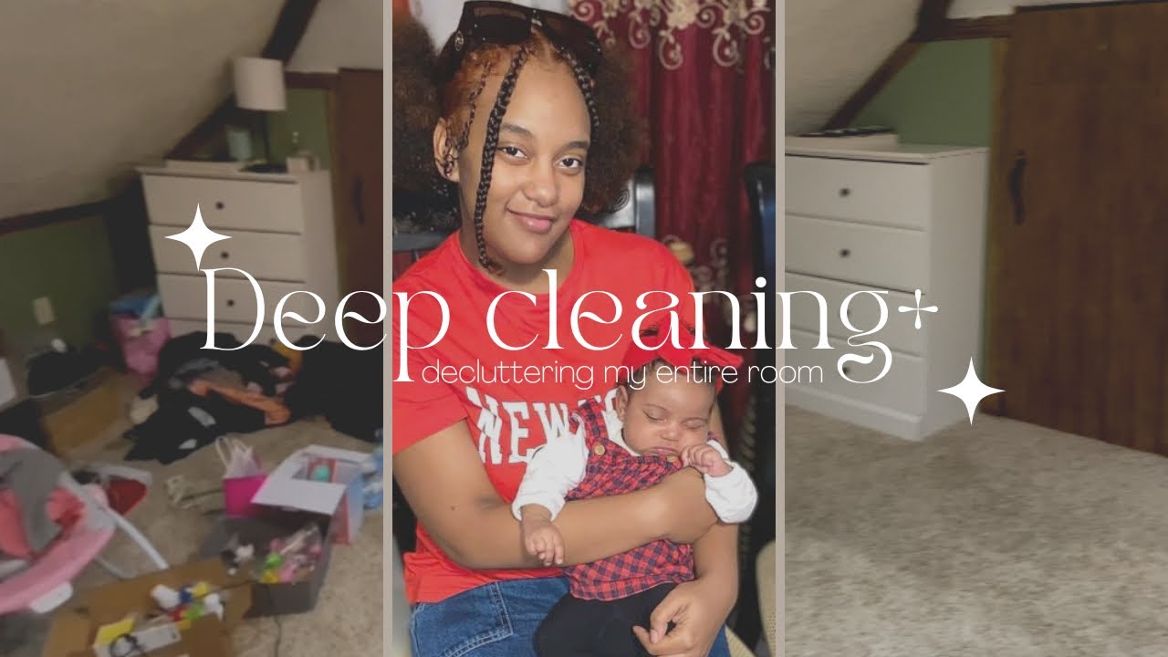 Deep cleaning+ decluttering my entire room - YouTube