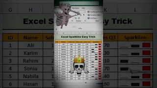 Sparkling Easy Trick In Excel 🤯📈 #excel #exceltips #exceltricks #shorts #exceltutorial Turn On Skill