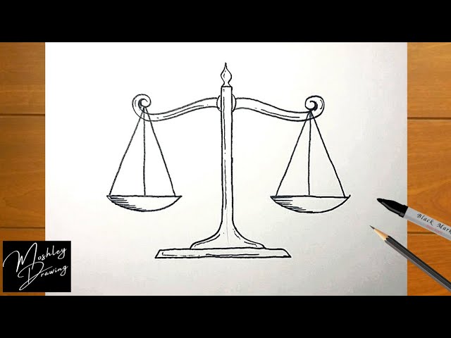 How to DRAW a WEIGHING SCALE Easy Step by Step 