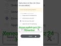 xenea wallet quiz answer 24 November