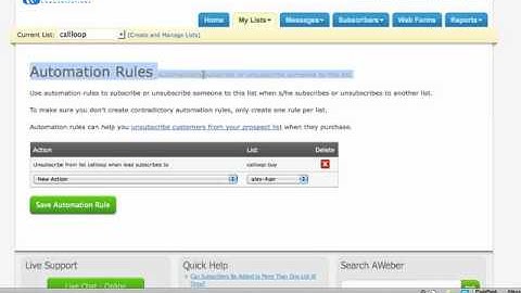 How To Move An Aweber Subscriber From One List To Another