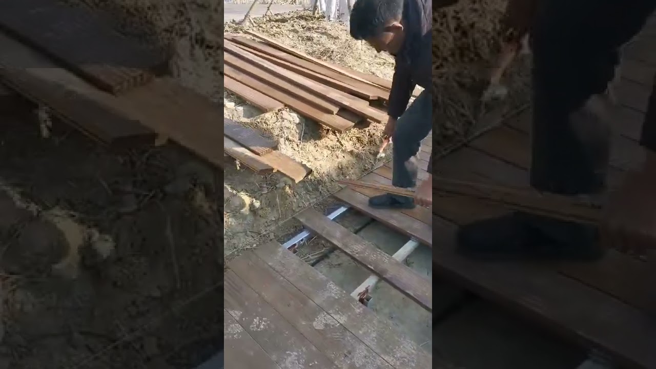 Outdoor carbonized bamboo decking floor park construction bamboo material flooring bamboo floors