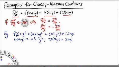 MH2801 Examples on Cauchy-Riemann Conditions