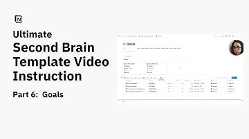 Goal Tracker -  Ultimate Notion Second Brain Template Video Instruction