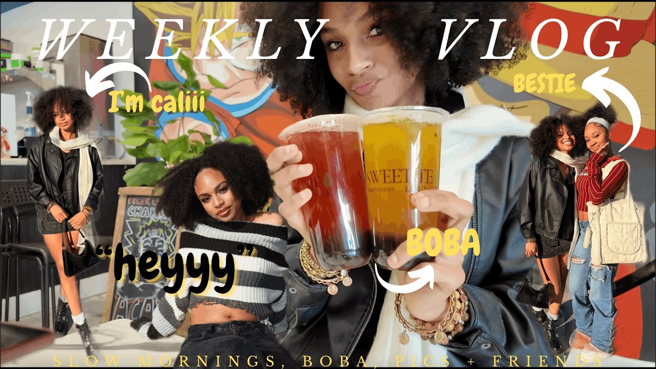 weekly vlog⋆.ೃ࿔*:･| slow mornings, navigating new experiences, friends, boba, chitchats + more