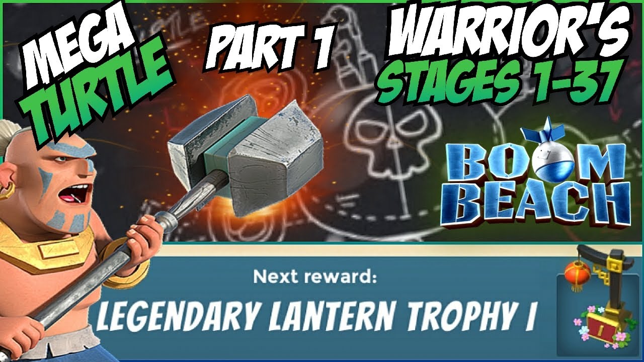 Warriors Only stages 1-37 |Boom Beach Mega Turtle [2021 Legendary PUSH]  pt.1