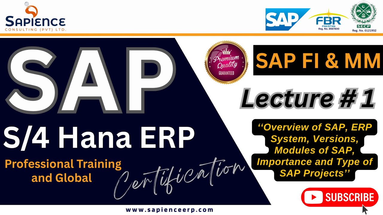 Overview of SAP, ERP System, Versions, Modules of SAP, Benefits ...