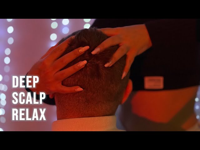 ASMR Scalp Scratching For Sleep & Gentle Head Massage for Deep Relaxation | No talking | Dark screen