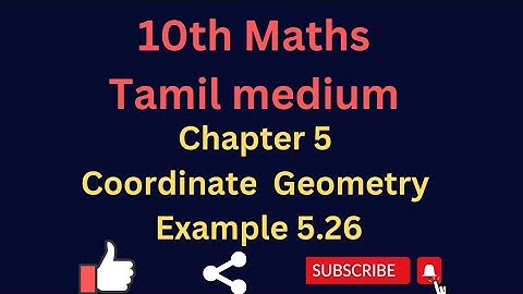 10th Mathematics  Example 5.26  Sum Tamil Medium Chapter 5 Coordinate Geometry