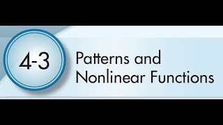 4-3 Patterns and Nonlinear Functions