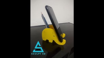 Phone & Pen Stand - 2 in 1 #3dprinter #elephant #technology #cad #solidworks  #aana #pen # phone
