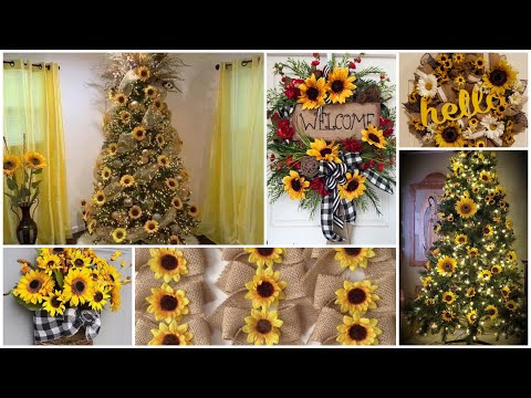 IDEAS DE DECORACIÓN NAVIDEÑA CON GIRASOLES 🌻 2022 | DIY