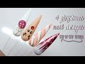 4 CHRISTMAS NAIL DESIGNS // STEP BY STEP TUTORIAL