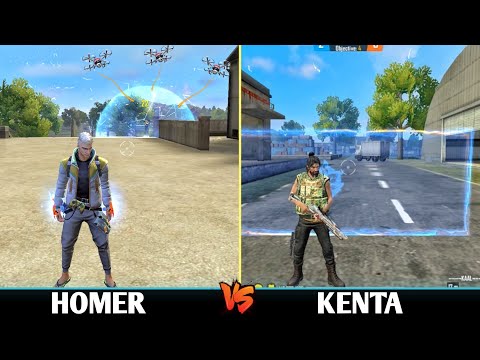 HOMER VS KENTA CHARACTER ABILITY TEST FREE FIRE- SAMSUNG,A3,A5,A6,A7,J2,J5,J7,S5,S6,S7,S9,A10FF