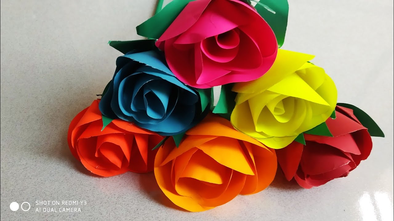 HOW TO MAKE DIY BEAUTIFUL HANDMADE ROSES#BEUTIFUL ROSES FOR GIFT - YouTube