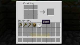 Minecraft - How to make pickaxes, axes, hoes and shovels (Wooden, Iron, Gold, Diamond, Stone).
